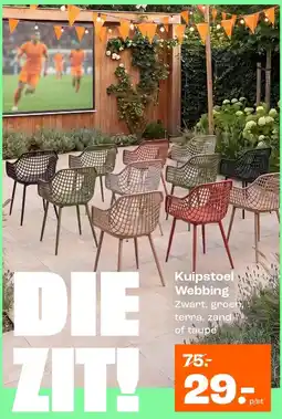 Kwantum Kuipstoel Webbing aanbieding