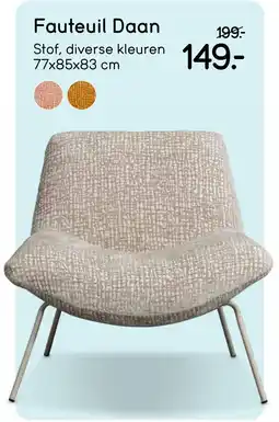 Leen Bakker Fauteuil Daan aanbieding