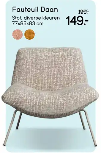 Leen Bakker Fauteuil Daan aanbieding
