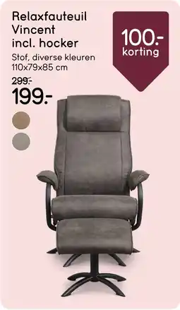 Leen Bakker Relaxfauteuil Vincent aanbieding