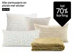Leen Bakker Alle sierkussens en plaids met sticker aanbieding