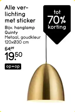 Leen Bakker Alle verlichting met sticker aanbieding