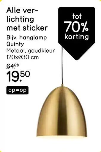 Leen Bakker Alle verlichting met sticker aanbieding