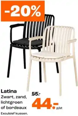 Kwantum Tuinstoelen Latina aanbieding