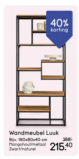 Leen Bakker Bekijk Wandmeubel Luuk aanbieding