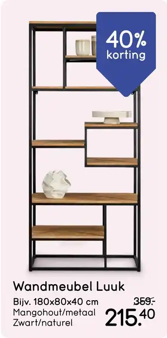 Leen Bakker Wandmeubel Luuk aanbieding