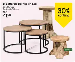 Leen Bakker Bijzettafels Borneo en Lex aanbieding