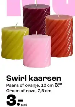 Kwantum Swirl kaarsen aanbieding