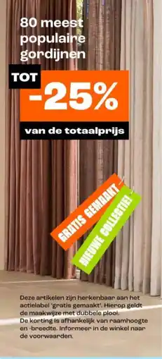Kwantum 80 meest populaire gordijnen aanbieding