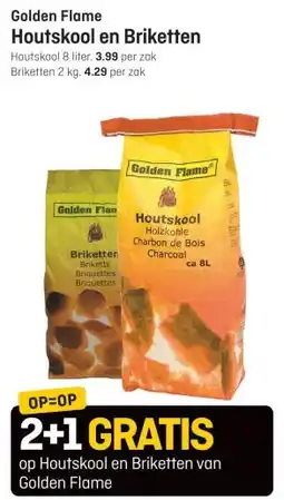 Hubo Golden Flame Houtskool en Briketten aanbieding