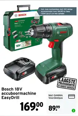 GAMMA Bosch 18Vaccuboormachine EasyDrill aanbieding