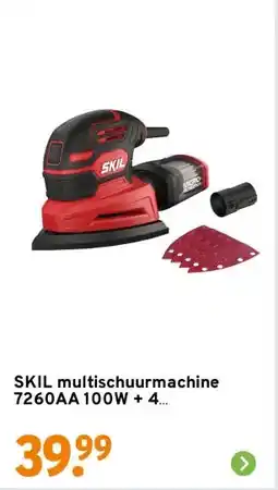 GAMMA SKIL multischuurmachine 7260AA 100W + 4 schuurbladen aanbieding