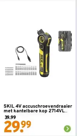 GAMMA SKIL 4V accuschroevendraaier met kantelbare kop 2714VL Limited Edition aanbieding