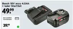 GAMMA Bosch 18V accu 4.0Ah + lader StartSet aanbieding