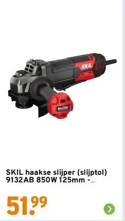 GAMMA SKIL haakse slijper (slijptol) 9132AB 850W 125mm - antivibratie zijhandgreep aanbieding