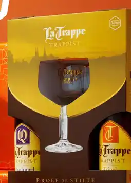 Gall & Gall La Trappe Cadeauverpakking met Glas 4X33CL aanbieding