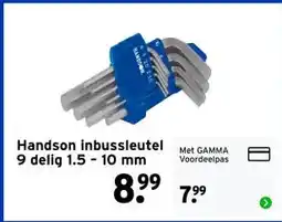 GAMMA Handson inbussleutel aanbieding