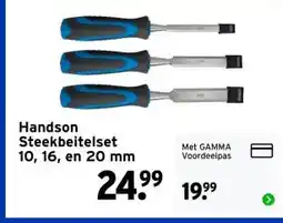 GAMMA Handson Steekbeitelset 10, 16, en 20 mm aanbieding