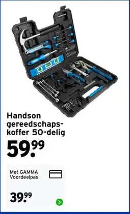 GAMMA Handson gereedschaps- koffer 50-delig aanbieding
