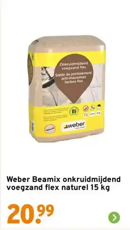 GAMMA Weber Beamix onkruidmijdend voegzand flex naturel 15 kg aanbieding