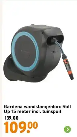 GAMMA Gardena wandslangenbox Roll Up 15 meter incl. tuinspuit aanbieding