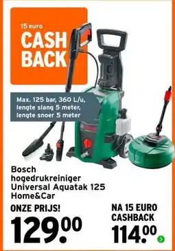 GAMMA Bosch hogedrukreiniger Universal Aquatak 125 Home&Car aanbieding