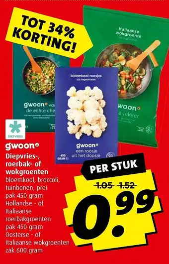 Discus gwoono Diepvries-, roerbak- of wokgroenten aanbieding