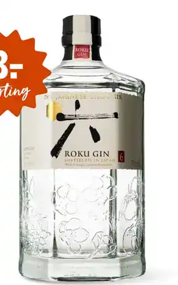Gall & Gall Roku Japanse Gin 70CL aanbieding
