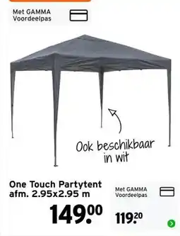 GAMMA One Touch Partytent afm. 2.95x2.95 m aanbieding
