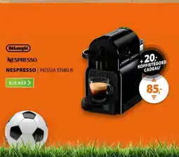 Expert DeLonghi Nespresso Inissia EN80.B Zwart aanbieding