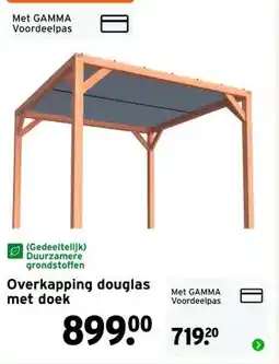 GAMMA Overkapping douglas met doek aanbieding