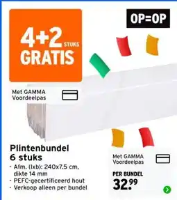 GAMMA Plintenbundel 6 stuks aanbieding