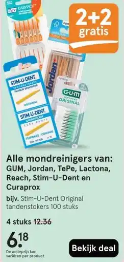 Etos Alle mondreinigers van: GUM, Jordan, TePe, Lactona, Reach, Stim-U-Dent en Curaprox aanbieding