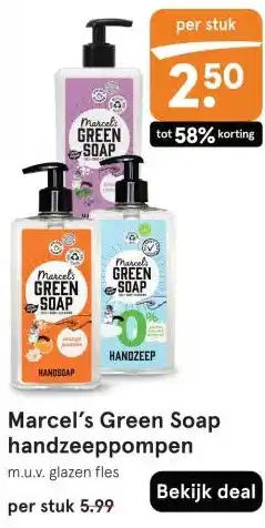 Etos Marcel's Green Soap handzeeppompen aanbieding