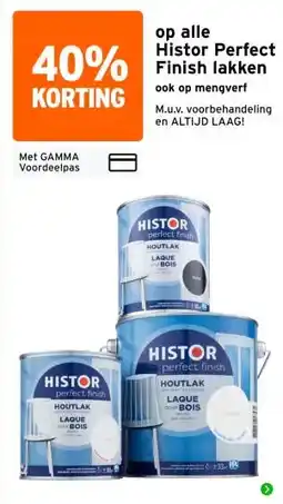 GAMMA op alle Histor Perfect Finish lakken aanbieding
