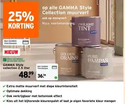 GAMMA GAMMA Style collection aanbieding
