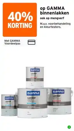 GAMMA op GAMMA binnenlakken ook op mengverf aanbieding