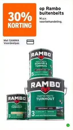 GAMMA op Rambo buitenbeits aanbieding