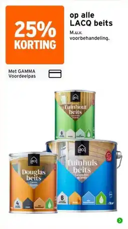 GAMMA op alle LACQ beits aanbieding