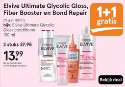 Etos Elvive Ultimate Glycolic Gloss, Fiber Booster en Bond Repair aanbieding