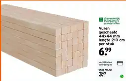GAMMA Vuren geschaafd 44x44 mm lengte 210 cm aanbieding