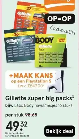 Etos Gillette super big packs aanbieding