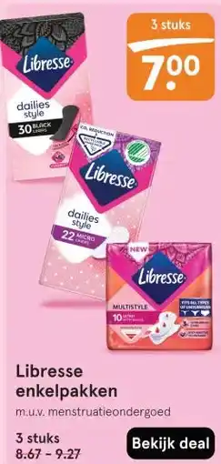 Etos Libresse enkelpakken aanbieding