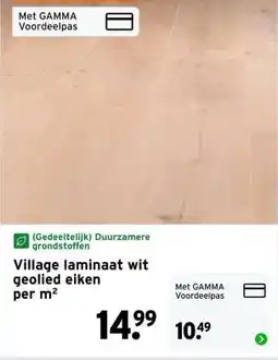 GAMMA Village laminaat wit geolied eiken aanbieding