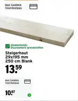 GAMMA Steigerhout 29x195 mm 250 cm Blank aanbieding
