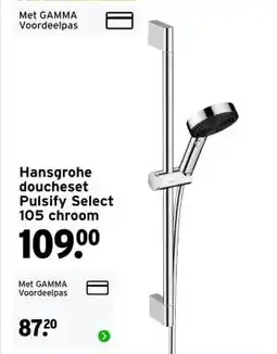 GAMMA Hansgrohe doucheset Pulsify Select 105 chroom aanbieding