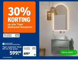 GAMMA Tiger onderkast Nook 60 cm mat groen aanbieding
