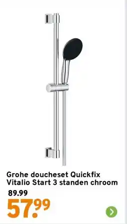 GAMMA Grohe doucheset Quickfix Vitalio Start 3 standen chroom aanbieding