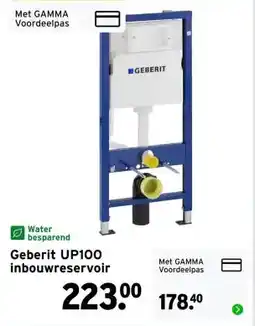 GAMMA Geberit UP100 inbouwreservoir aanbieding