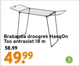 GAMMA Brabantia droogrek HangOn Too antraciet 18 m aanbieding